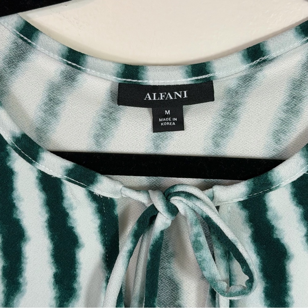 Alfani warm wave Semi Sheer Flattering Silhouette Blouse - Picture 2 of 4